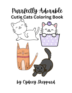 purrfectly adorable cutie cats-coloring book-cydney sheppard