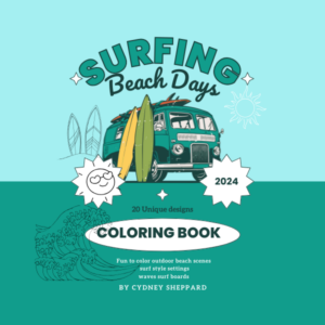 Beach days surfing-coloring book-cydney sheppard