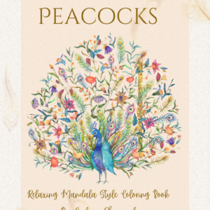 Peacocks Relaxing Mandala Style-Coloring Book-Cydney Sheppard