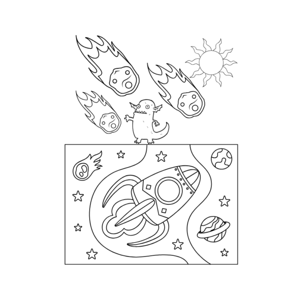 Blast Off Rocketship Coloring Book - Image 4