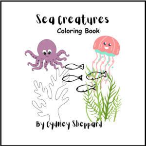 sea creatures-coloring book-cydney sheppard